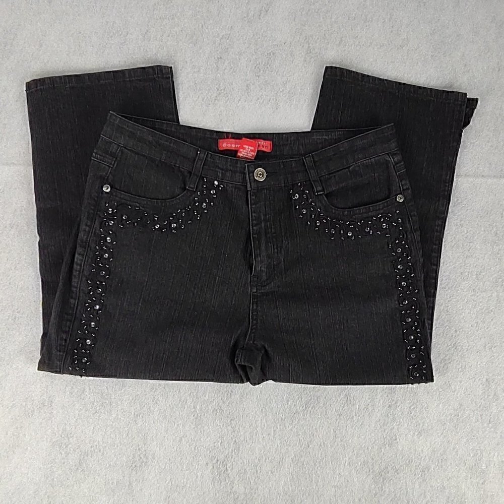 Cosmopolitan Jeanswear Stretch Black Capris Cropped Pants Size 10